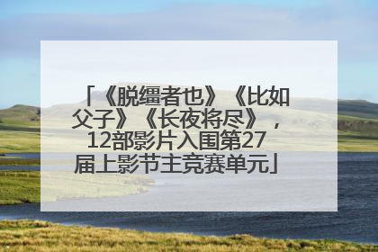 《脱缰者也》《比如父子》《长夜将尽》，12部影片入围第27届上影节主竞赛单元
