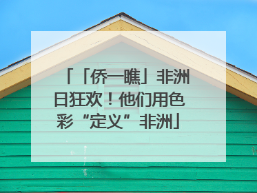 「侨一瞧」非洲日狂欢！他们用色彩“定义”非洲