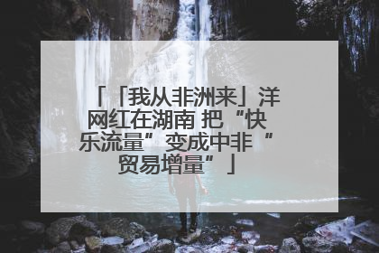 「我从非洲来」洋网红在湖南 把“快乐流量”变成中非“贸易增量”