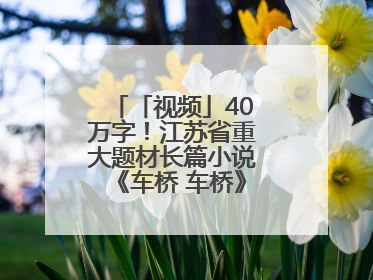 「视频」40万字！江苏省重大题材长篇小说《车桥 车桥》在淮安首发！