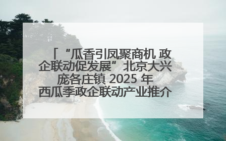 “瓜香引凤聚商机 政企联动促发展”北京大兴庞各庄镇 2025 年西瓜季政企联动产业推介活动圆满举行