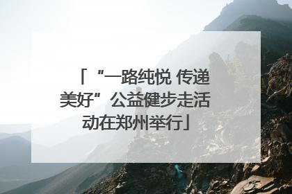 “一路纯悦 传递美好”公益健步走活动在郑州举行