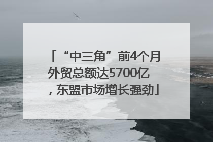 “中三角”前4个月外贸总额达5700亿，东盟市场增长强劲