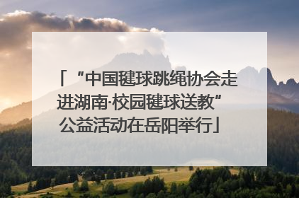 “中国毽球跳绳协会走进湖南·校园毽球送教”公益活动在岳阳举行
