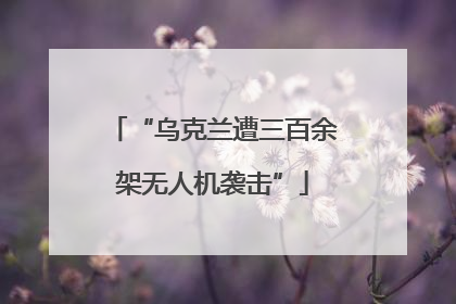 “乌克兰遭三百余架无人机袭击”