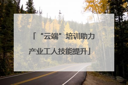 “云端”培训助力产业工人技能提升