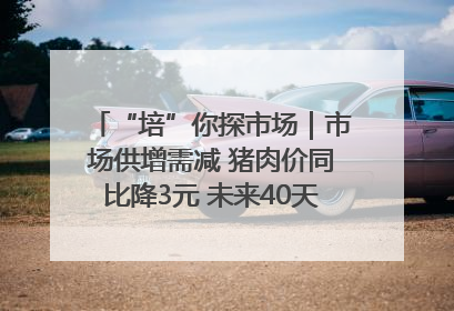 “培”你探市场｜市场供增需减 猪肉价同比降3元 未来40天便宜猪肉敞开吃