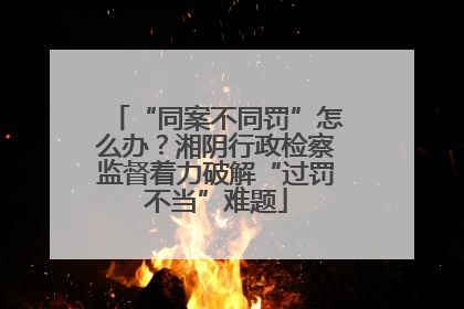 “同案不同罚”怎么办？湘阴行政检察监督着力破解“过罚不当”难题