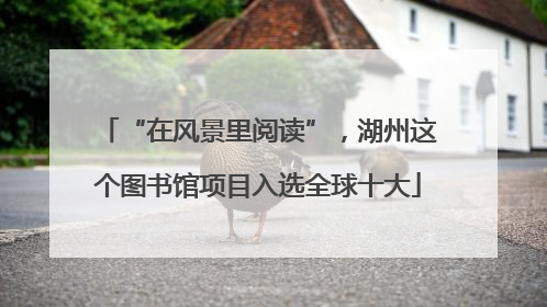“在风景里阅读”，湖州这个图书馆项目入选全球十大