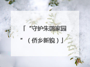 “守护朱鹮家园”（侨乡新貌）