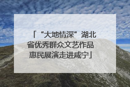 “大地情深”湖北省优秀群众文艺作品惠民展演走进咸宁