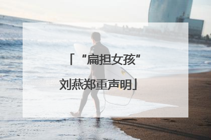 “扁担女孩”刘燕郑重声明