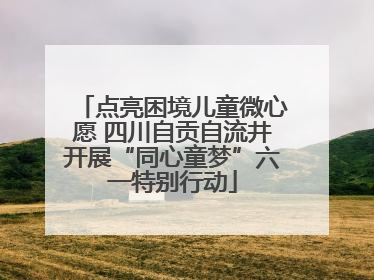 点亮困境儿童微心愿 四川自贡自流井开展“同心童梦”六一特别行动
