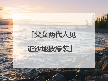 父女两代人见证沙地披绿装