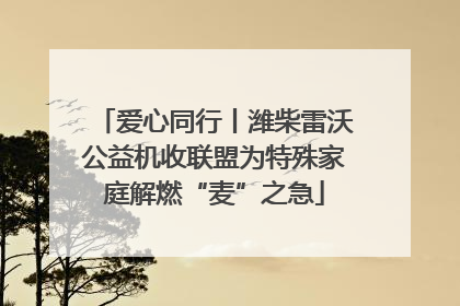 爱心同行丨潍柴雷沃公益机收联盟为特殊家庭解燃“麦”之急