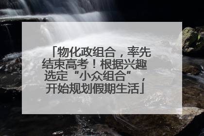 物化政组合，率先结束高考！根据兴趣选定“小众组合”，开始规划假期生活