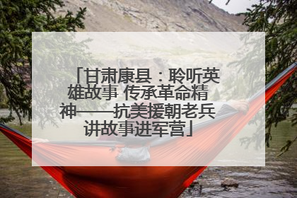 甘肃康县：聆听英雄故事 传承革命精神——抗美援朝老兵讲故事进军营