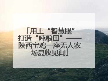 用上“智慧眼” 打造“吨粮田”——陕西宝鸡一座无人农场夏收见闻