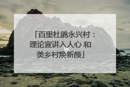 百里杜鹃永兴村：理论宣讲入人心 和美乡村焕新颜