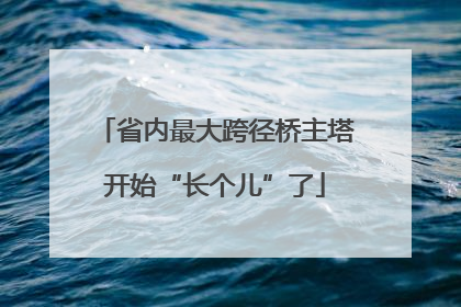 省内最大跨径桥主塔开始“长个儿”了