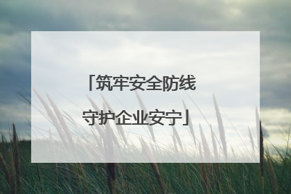 筑牢安全防线 守护企业安宁