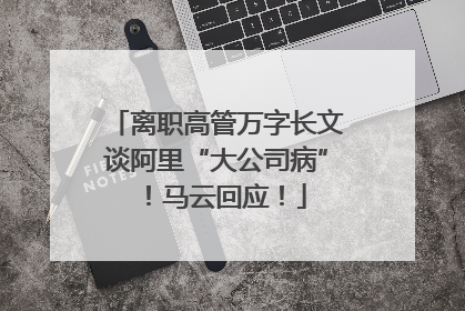 离职高管万字长文谈阿里“大公司病”！马云回应！