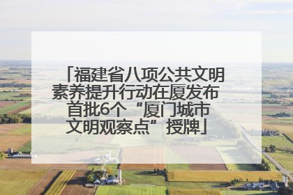 福建省八项公共文明素养提升行动在厦发布 首批6个“厦门城市文明观察点”授牌