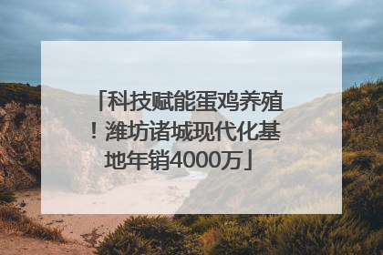 科技赋能蛋鸡养殖！潍坊诸城现代化基地年销4000万