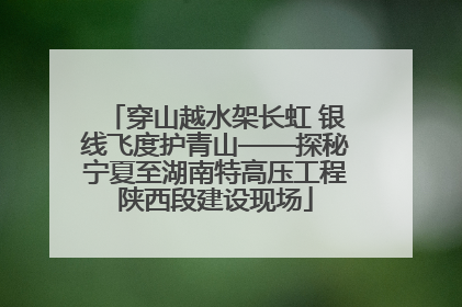 穿山越水架长虹 银线飞度护青山——探秘宁夏至湖南特高压工程陕西段建设现场
