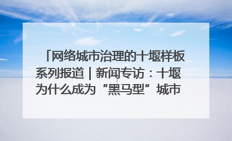 网络城市治理的十堰样板系列报道｜新闻专访：十堰为什么成为“黑马型”城市治理网络维度典型