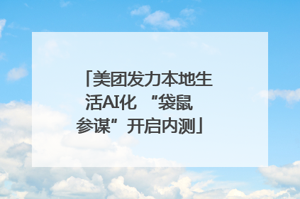 美团发力本地生活AI化 “袋鼠参谋”开启内测