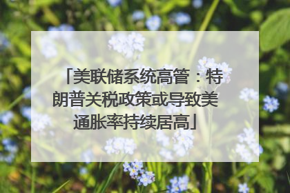 美联储系统高管：特朗普关税政策或导致美通胀率持续居高