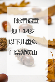粽香遇童趣！14岁以下儿童免门票游崂山