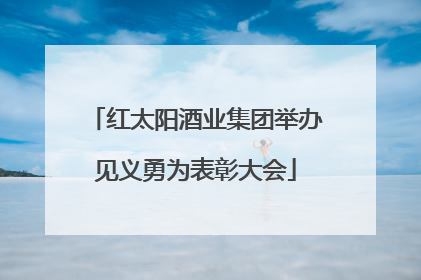 红太阳酒业集团举办见义勇为表彰大会