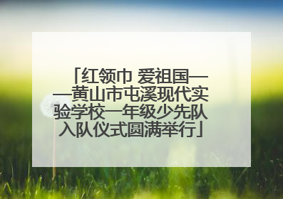红领巾 爱祖国——黄山市屯溪现代实验学校一年级少先队入队仪式圆满举行