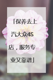 保养去上汽大众4S店，服务专业又靠谱