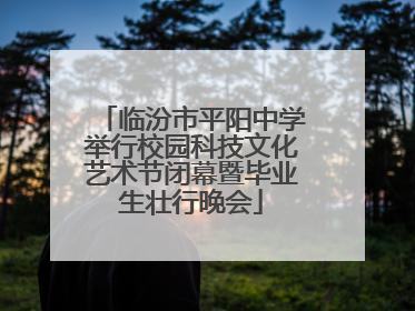 临汾市平阳中学举行校园科技文化艺术节闭幕暨毕业生壮行晚会
