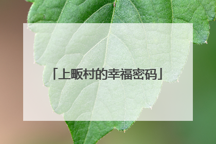 上畈村的幸福密码