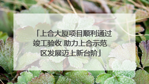 上合大厦项目顺利通过竣工验收 助力上合示范区发展迈上新台阶
