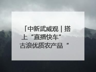 中新武威观｜搭上“直播快车” 古浪优质农产品“云端”走俏