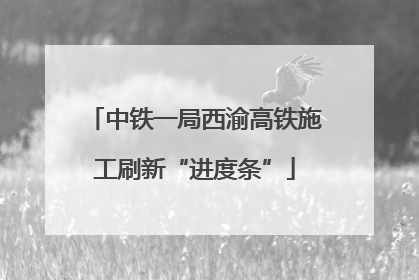 中铁一局西渝高铁施工刷新“进度条”