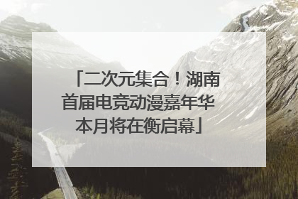 二次元集合！湖南首届电竞动漫嘉年华本月将在衡启幕