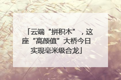 云端“拼积木”，这座“高颜值”大桥今日实现毫米级合龙