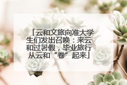 云和文旅向准大学生们发出召唤：来云和过暑假，毕业旅行从云和“卷”起来