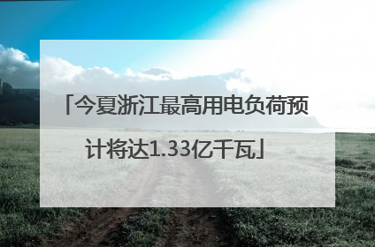 今夏浙江最高用电负荷预计将达1.33亿千瓦