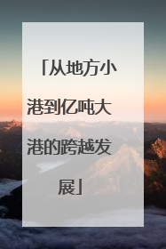 从地方小港到亿吨大港的跨越发展