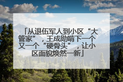 从退伍军人到小区“大管家”，王成勋啃下一个又一个“硬骨头”，让小区面貌焕然一新