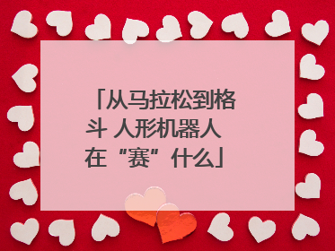 从马拉松到格斗 人形机器人在“赛”什么