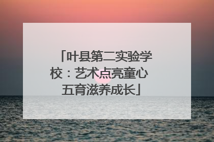 叶县第二实验学校：艺术点亮童心 五育滋养成长
