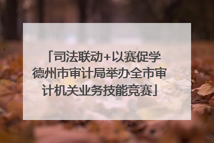 司法联动+以赛促学 德州市审计局举办全市审计机关业务技能竞赛